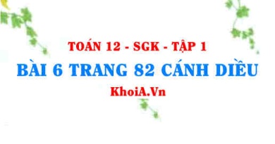 Bài 6 trang 82 Toán 12 tập 1 Cánh Diều